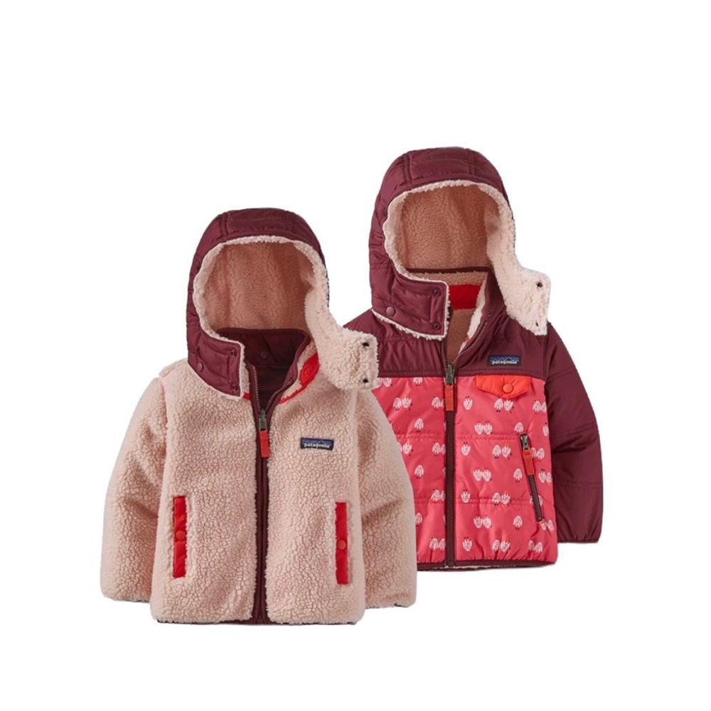 Patagonia Baby Girl 12-18 Months Reversible Tribbles Hoody Jacket